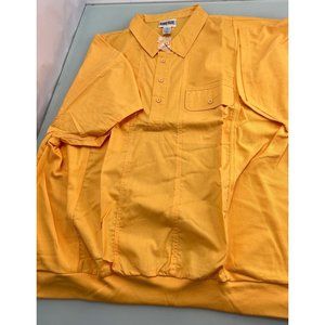 King Size Men Polo Shirt Short Sleeve Yellow 4XB 4XL Big